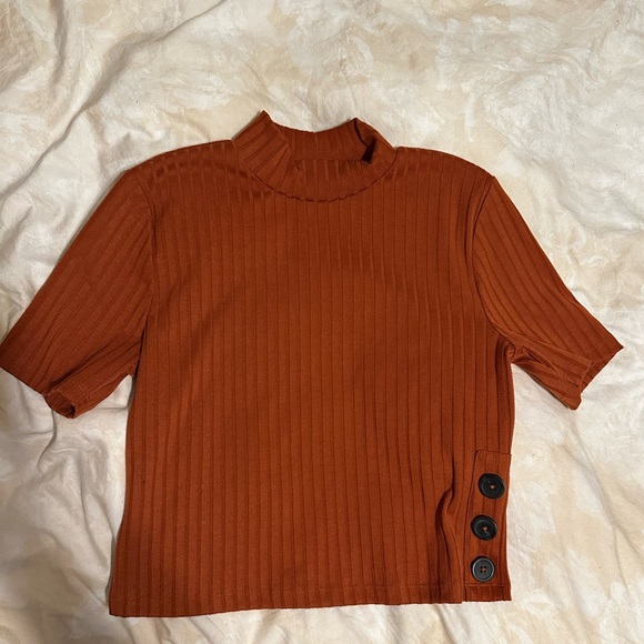 Umber crop top high neck - Picture 1 of 3